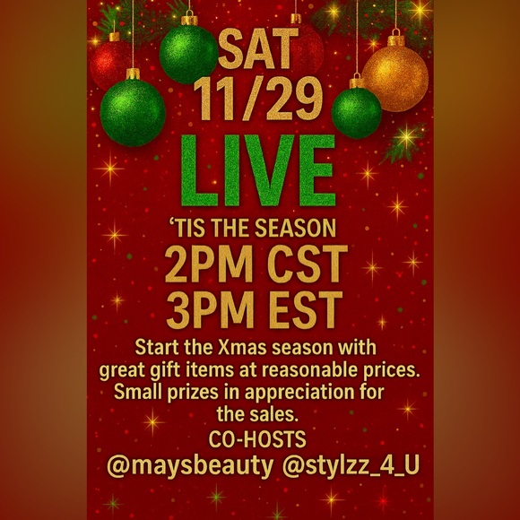 Other - 11/29 Holiday Gift Finds! Cohost @stylzz_4_U and @maysbeauty 🎄🎄